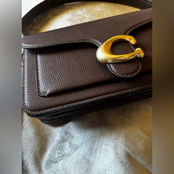 Coach Tabby Medium Polished Pebble Leather shoulder bag 26 - Picture 8 of 13